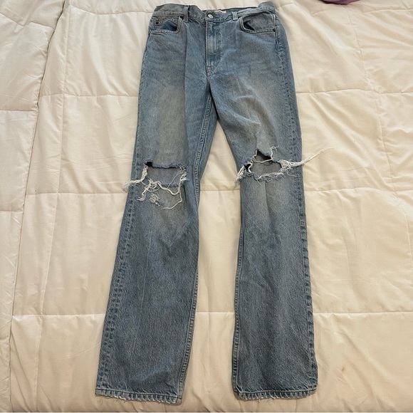 Reformation Relaxed Fit Ripped Boyfriend Jeans - Picture 2 of 3